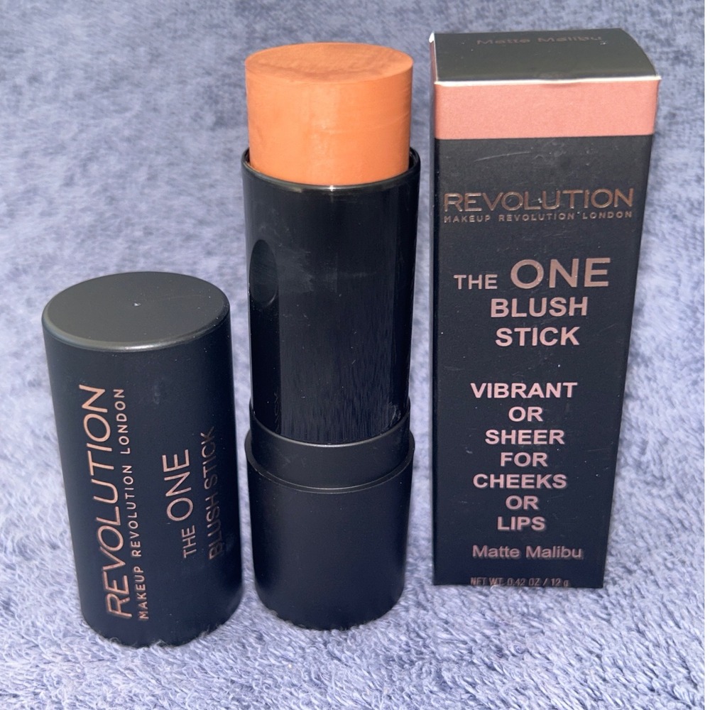 Revolution The One Blush Stick Matte Malibu Vibrant Sheer Cheek Lip Makeup‎